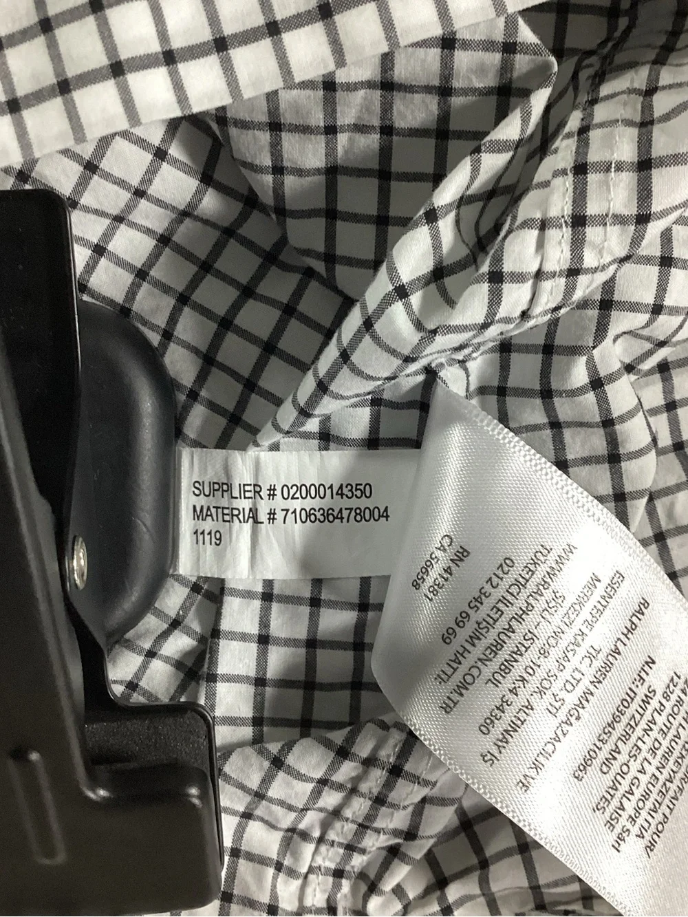 Ralph Lauren Blue & White Check Button-Down Dress Shirt